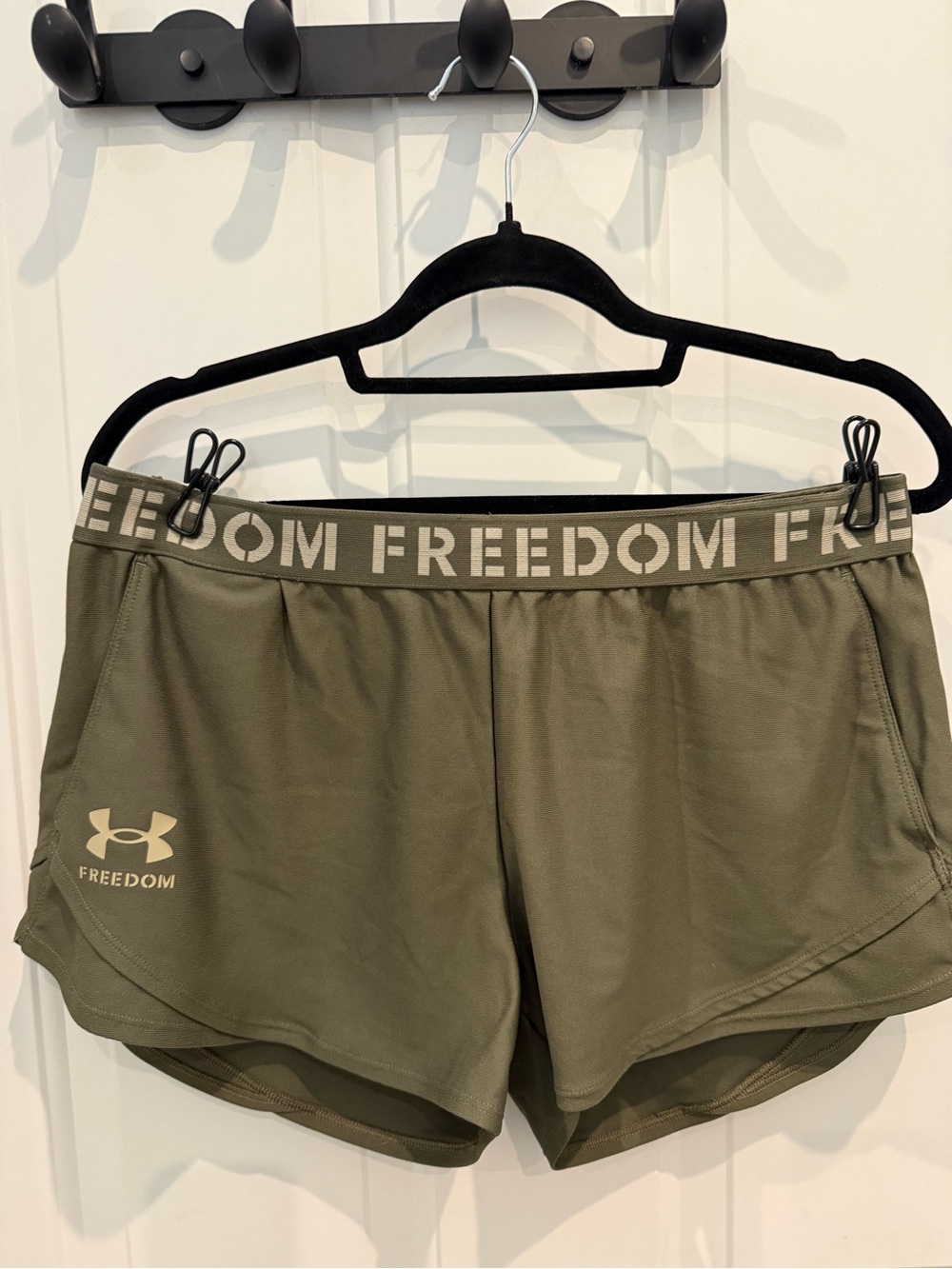 Under Armour Olive Green Women’s Athletic Shorts with FREEDOM Waistband